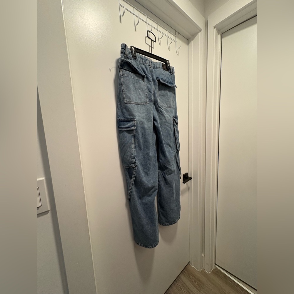 Love For Humanity Blue Cargo Jeans